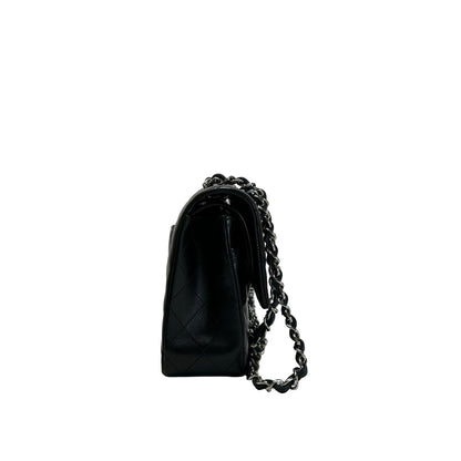 Used CHANEL Quilted Leather Classic Flap Shoulder Bag Black