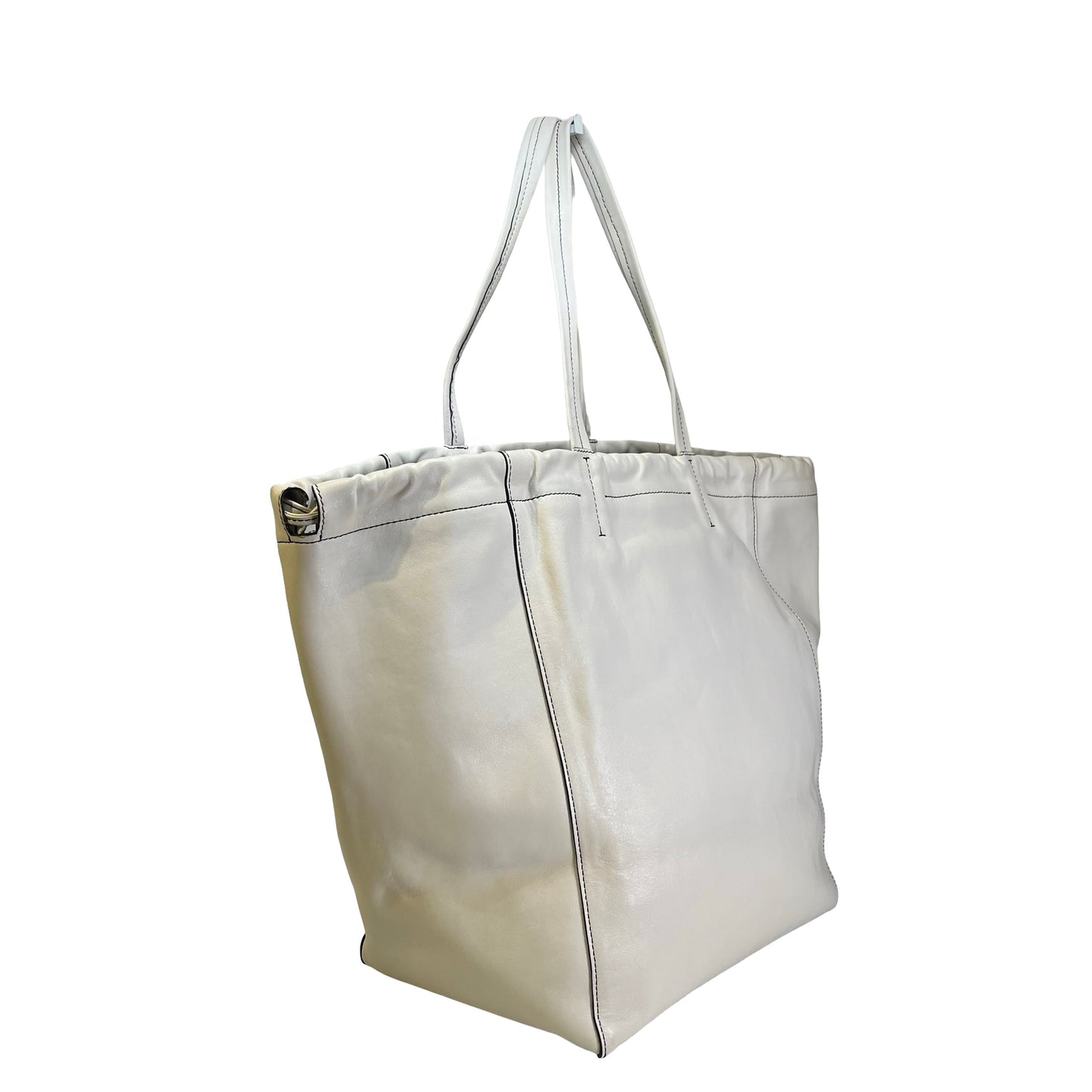 Used CELINE Leather Phantom Tote Bag White