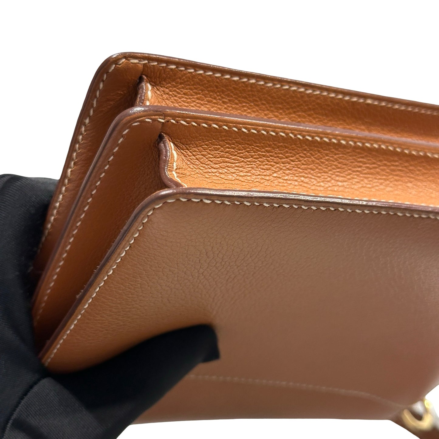 Used HERMES Roulis Shoulder Bag Gold GHW