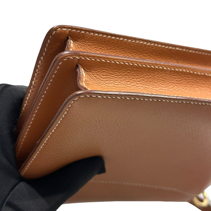 Used HERMES Roulis Shoulder Bag Gold GHW