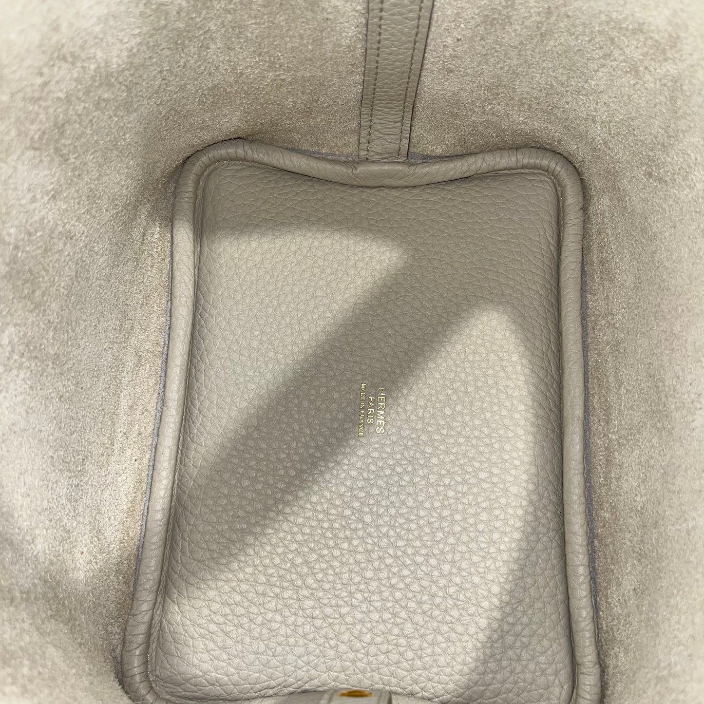 Used Hermès Picotin 18 Bucket Bag 8L WHITE GHW