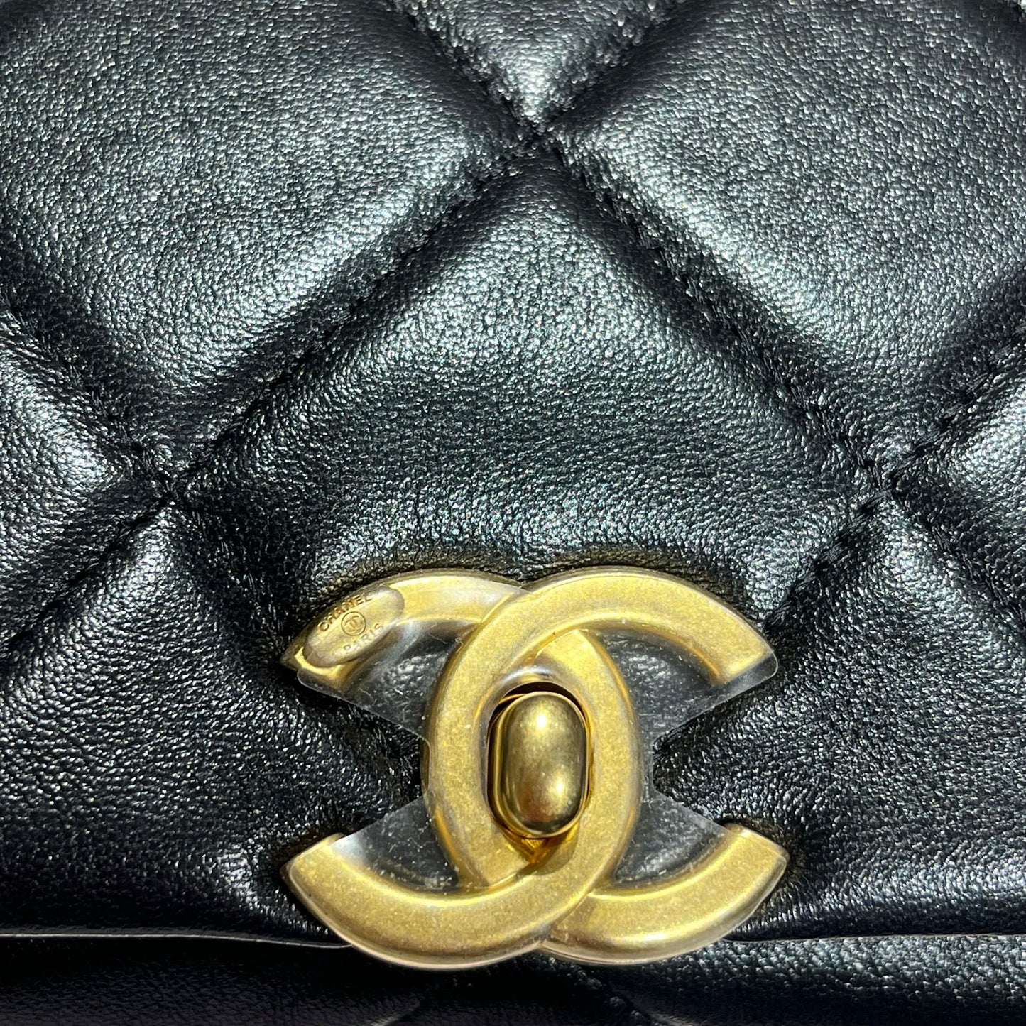 Unused CHANEL Classic Flap Shoulder Bag Black GHW