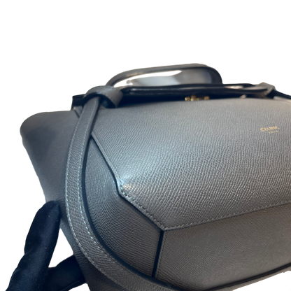 Unused CÉLINE Calfskin Leather Belt Belt Bag Grey GHW