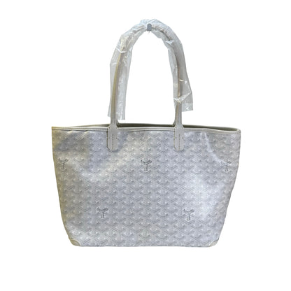 Used GOYARD Goyardine Artois Tote Bag White PHW