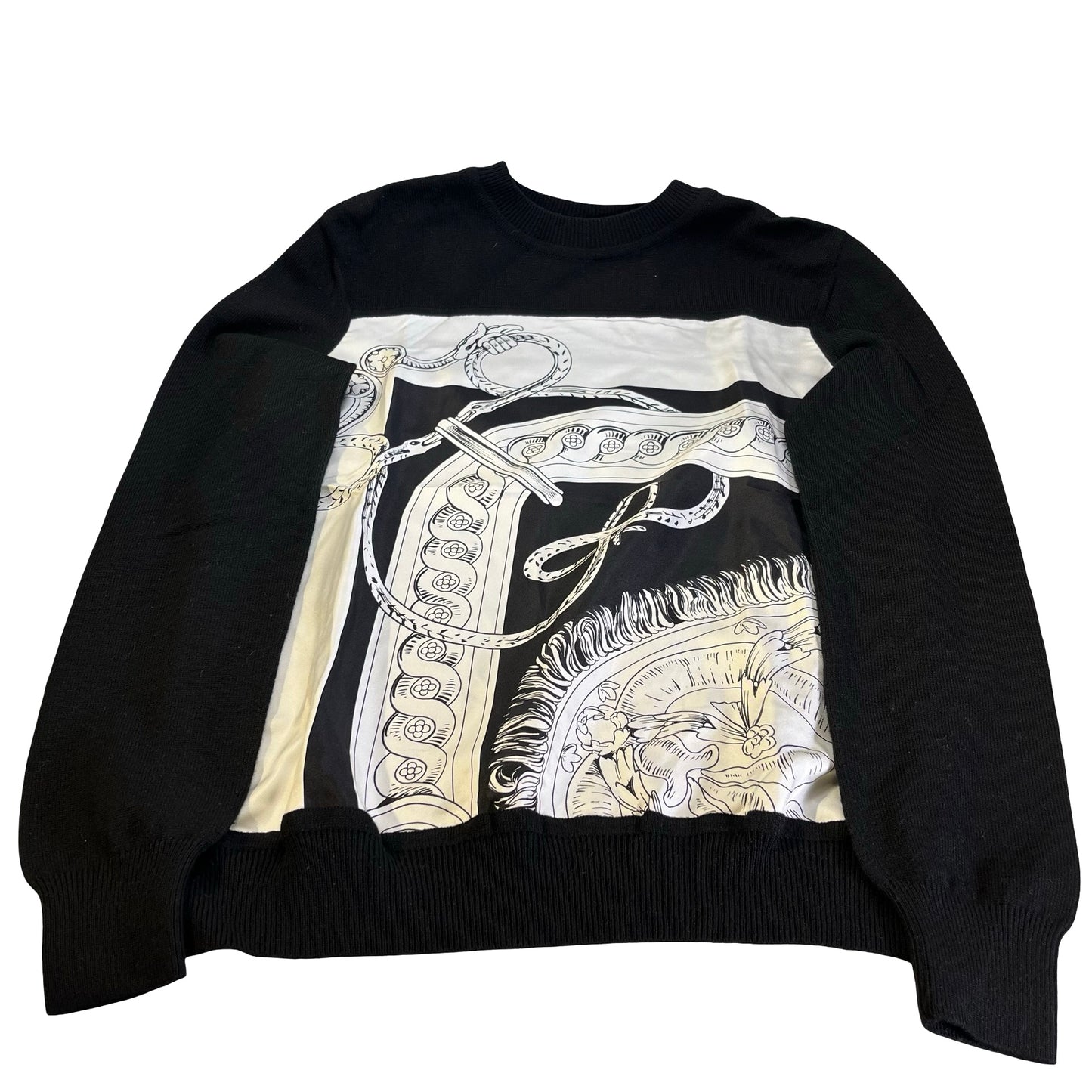 HERMES En Desordre Finesse En Desordre Finesse Twillaine Sweater Clothes Black White