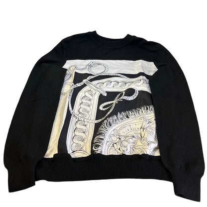 HERMES En Desordre Finesse En Desordre Finesse Twillaine Sweater Clothes Black White