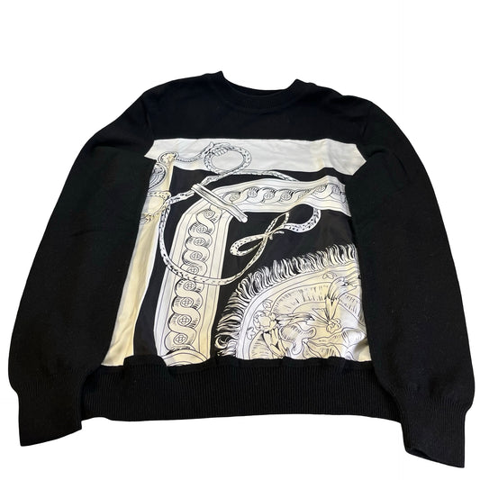 HERMES En Desordre Finesse En Desordre Finesse Twillaine Sweater Clothes Black White