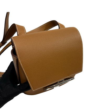 Used HERMES Epsom Della Cross body bag Gold Phw
