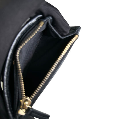 Used GUCCI Microguccissima Leather Microguccissima Compact Wallet Wallet Black GHW