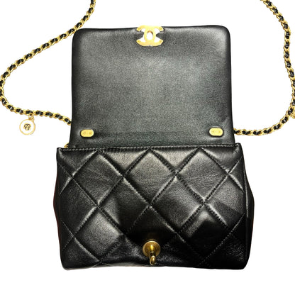 Unused CHANEL Classic Flap Shoulder Bag Black GHW