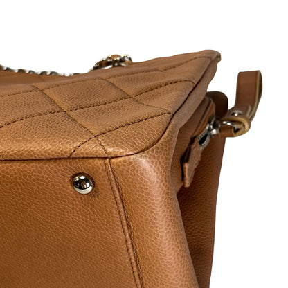 Used CHANEL Caviar Leather GST Tote Bag Brown, PHW