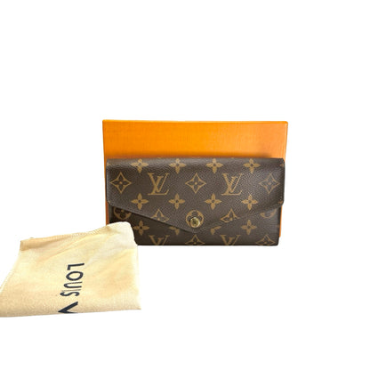 LOUIS VUITTON Monogram Canvas Sarah Wallet Long wallet Brown