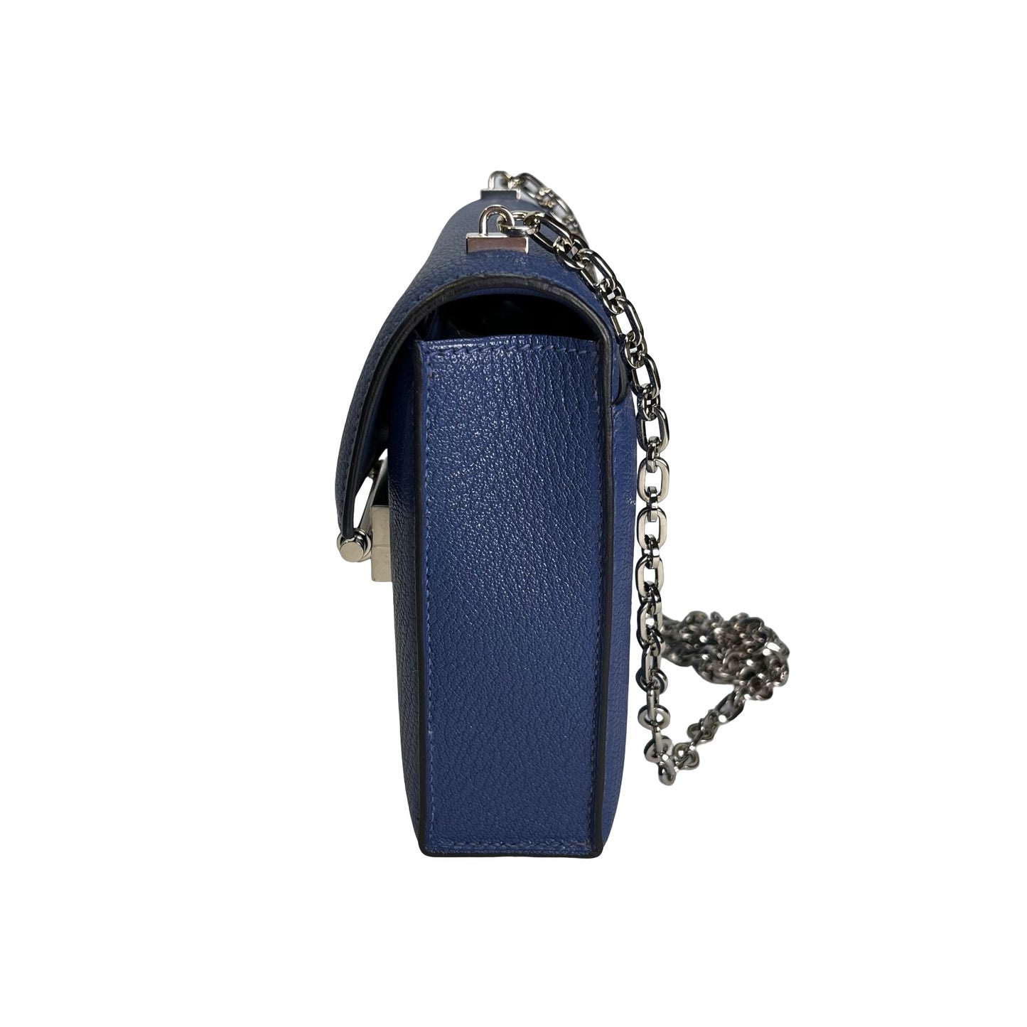 Used HERMES Epsom Verrou Crossbody Bag Blue Phw