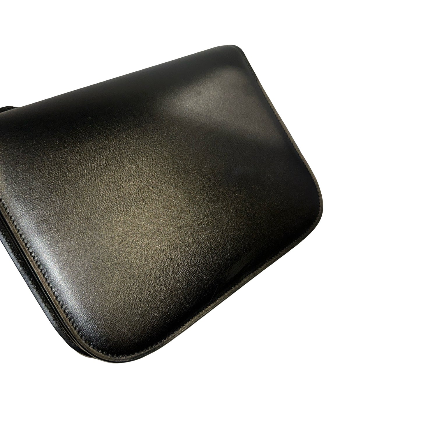 Used CELINE Smooth Calfskin Medium Triomphe Bag Shoulder Bag Black GHW
