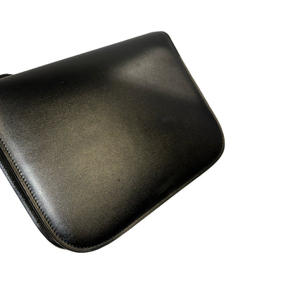 Used CELINE Smooth Calfskin Medium Triomphe Bag Shoulder Bag Black GHW