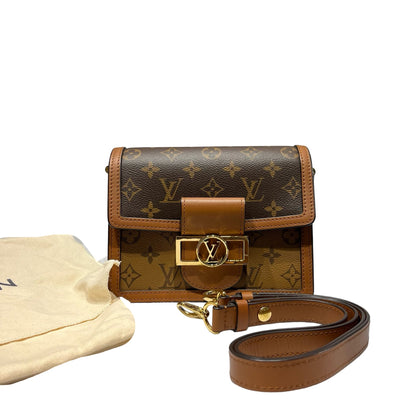 Used LOUIS VUITTON DAU[HINE MINI Cross Body Bag Brown GHW