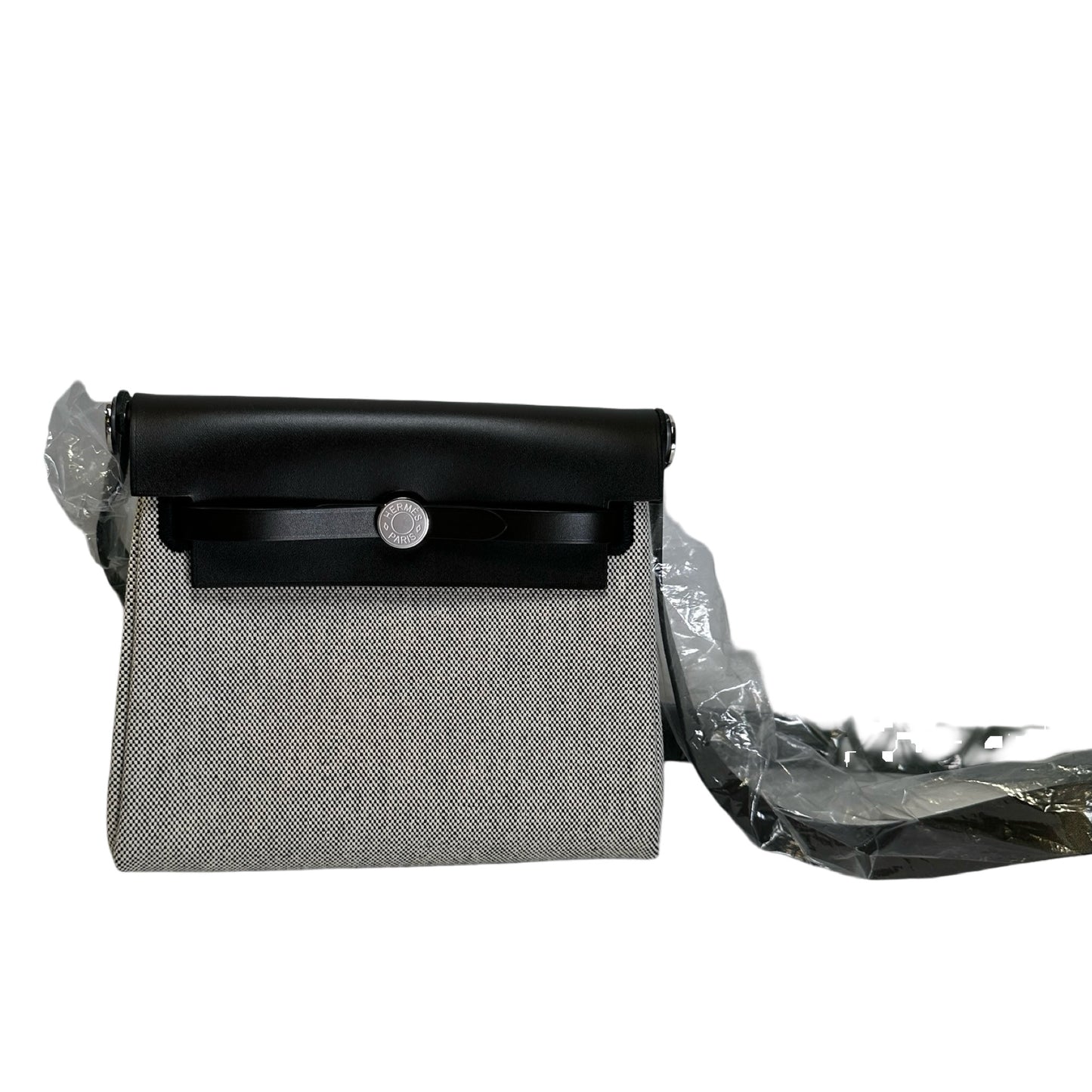 Brand New HERMES Mini Herbag Crossbody Bag Black PHW