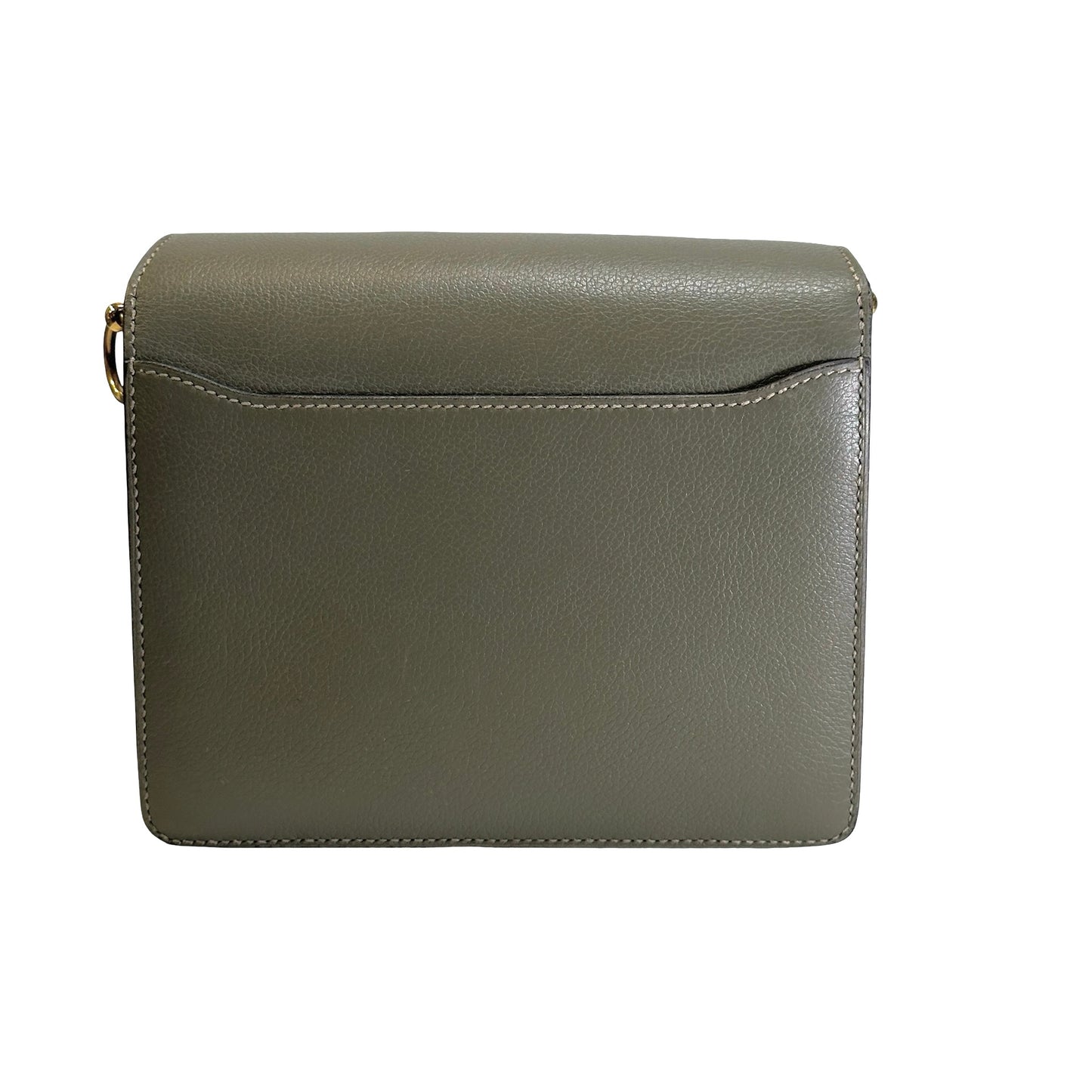 Used HERMES Leather Roulis Shoulder Bag Grey