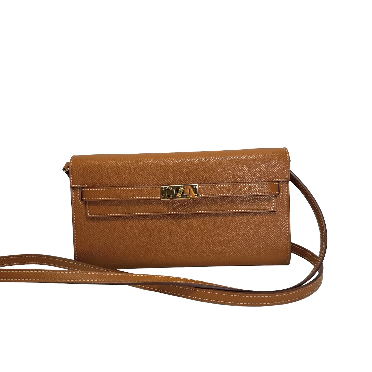 Used HERMES Epsom Kelly To Go Cross body bag Gold FHW