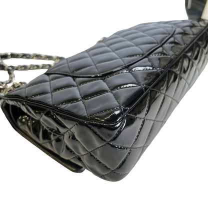 Used CHANEL Pantent CF 25 Cross body bag Black PHW
