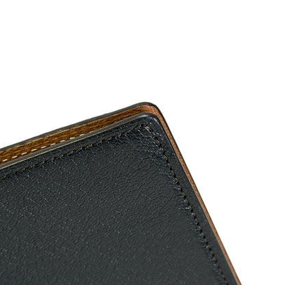 CARTIER Grained Leather Grained Leather Cover Passport Case Black