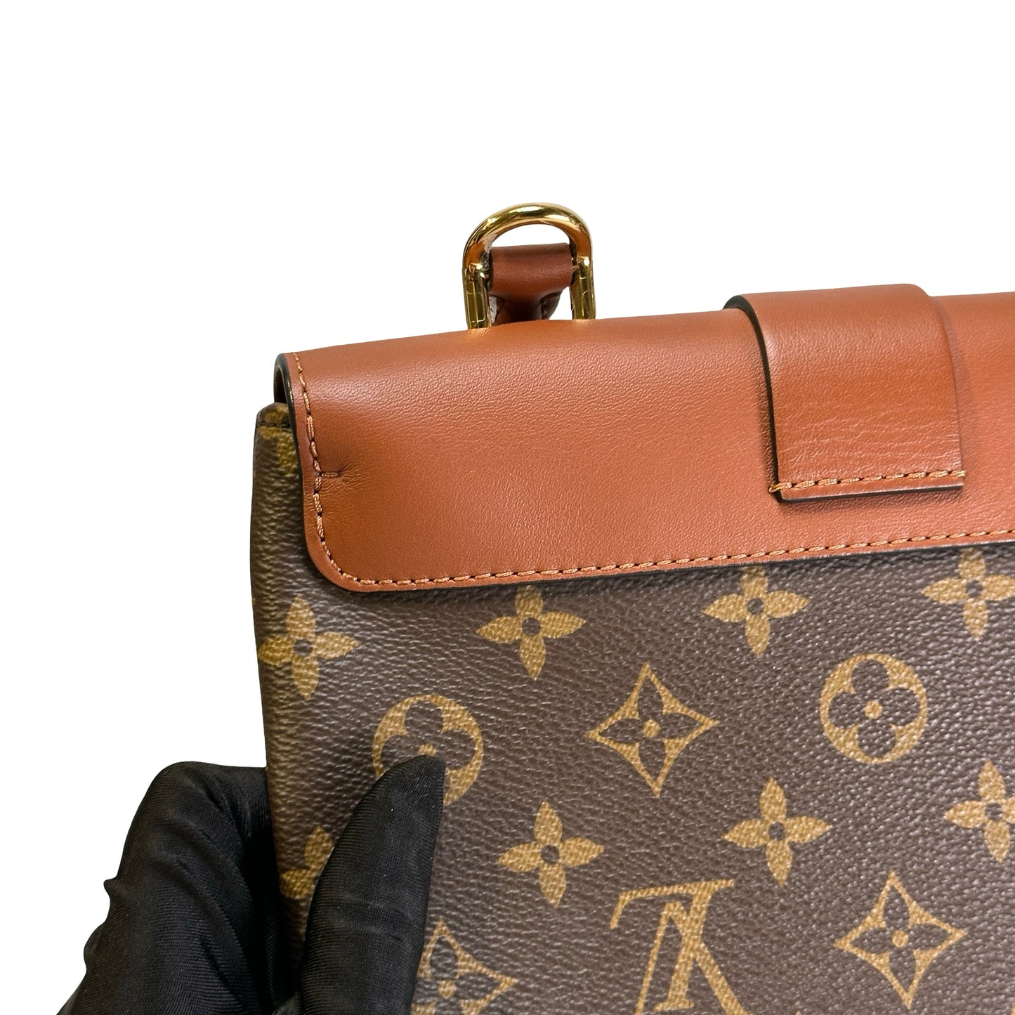 Used LOUIS VUITTON Monogram Locky BB Handbag Brown GHW