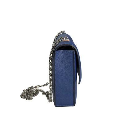 Used HERMES Epsom Verrou Crossbody Bag Blue Phw
