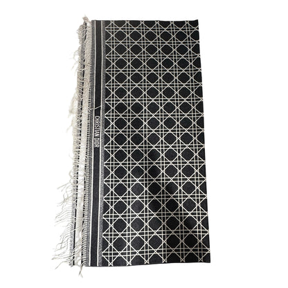 DIOR Cannage Cannage Scarf Black White