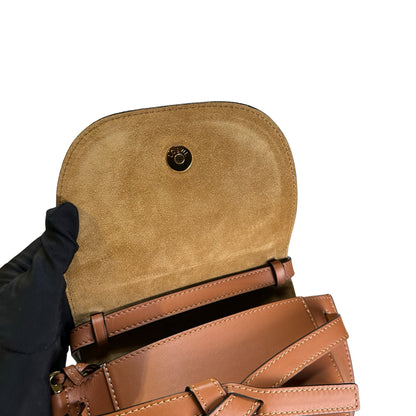 Used LOEWE Calfskin Mini gate Bag Cross body bag Brown GHW