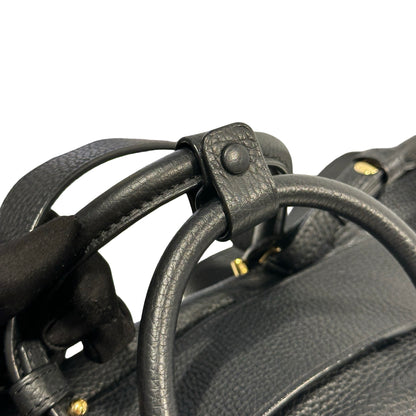 Used DELVAUX Leather Cool Box Handbag Black