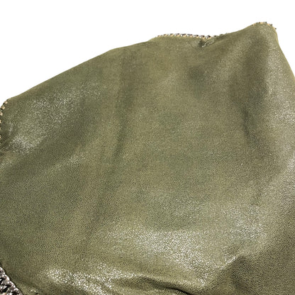 Used STELLA MCCARTNEY Solid Shaggy Deer Falabella Tote Bag Green Olive