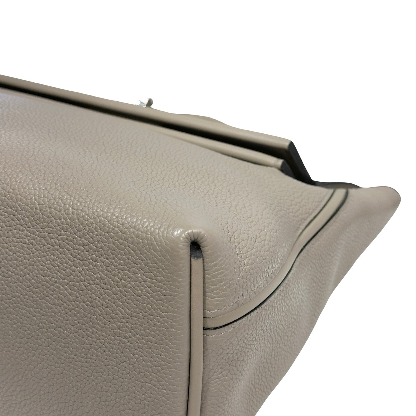 Used HERMES Taurillon Maurice Veau Swift 24/24 Handbag Gris Asphalte Gris