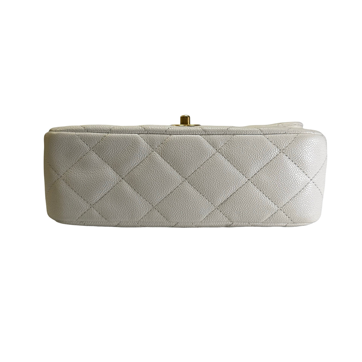 Used CHANEL Caviar Skin 23P Heart Crush Small Flap Bag Chain Shoulder Bag White GHW