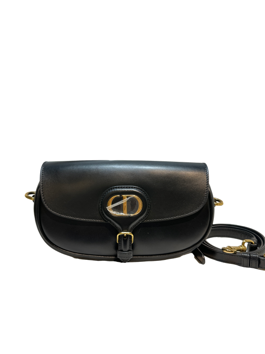 Used DIOR Bobby Flap Bag Black GHW