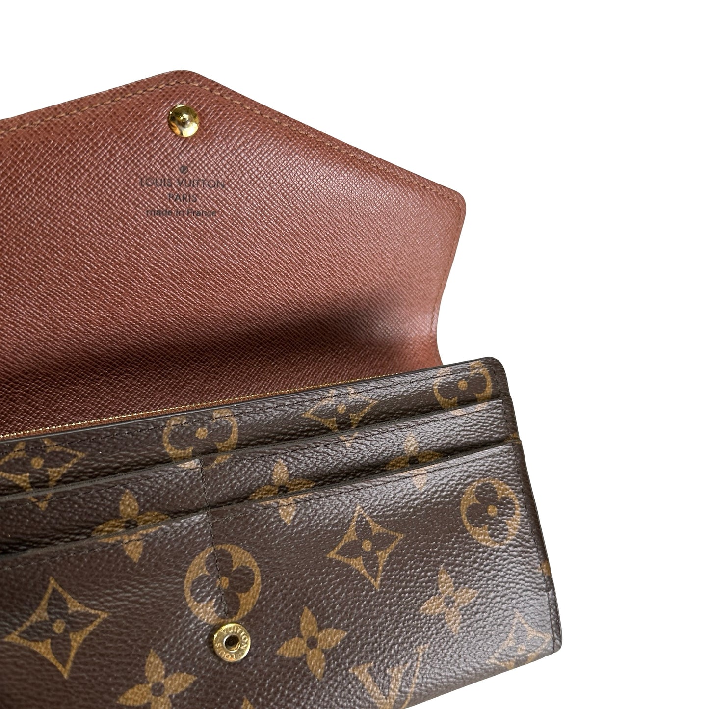 LOUIS VUITTON Monogram Canvas Sarah Wallet Long wallet Brown