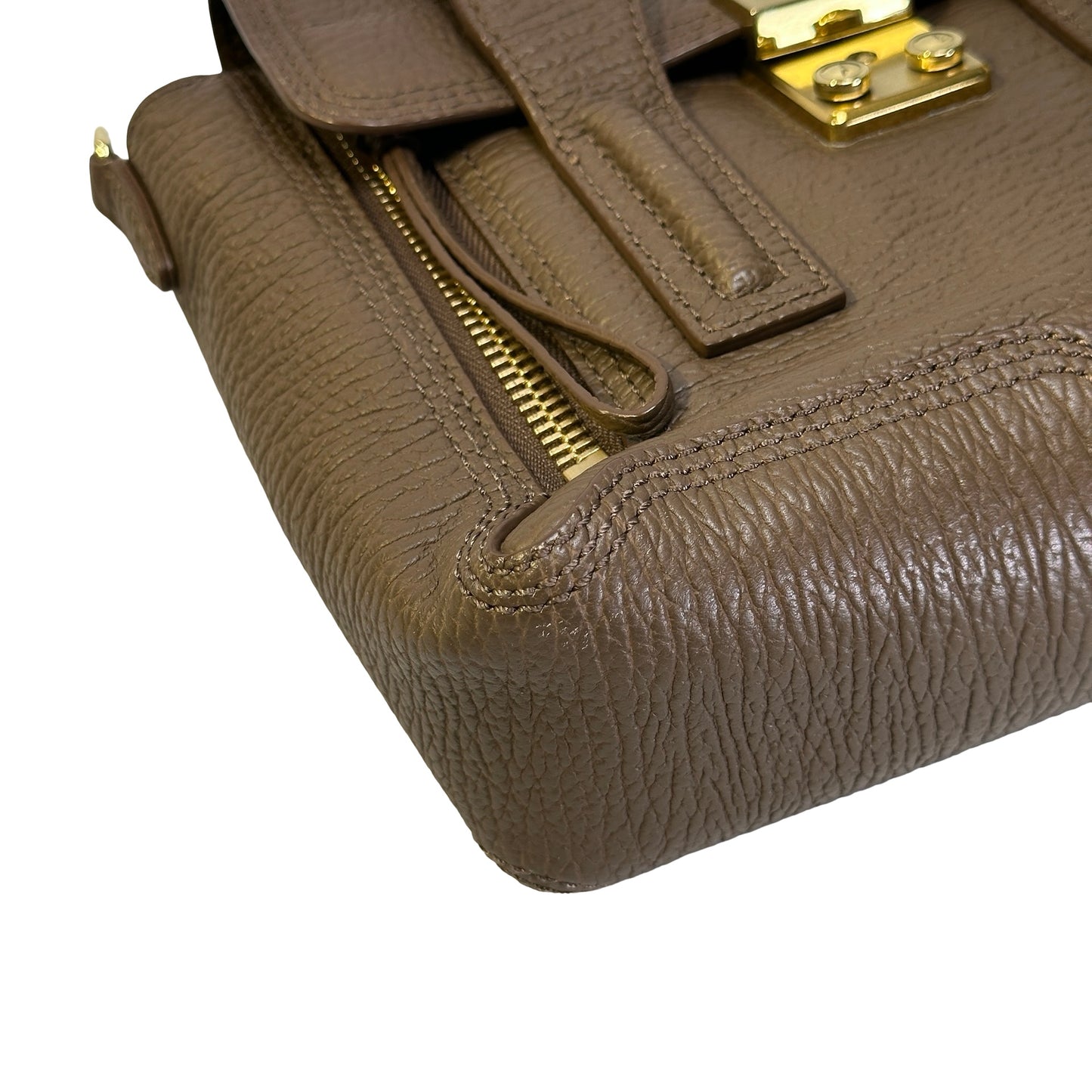 Used 3.1 PHILLIP LIM Textured Leather Pashli Mini Satchel Satchel Brown