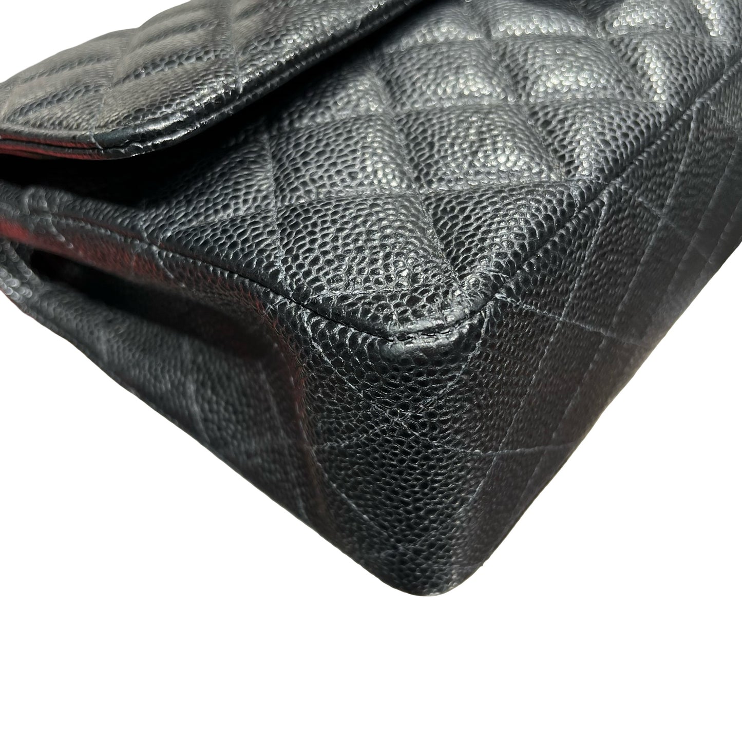 Used CHANEL Classic Flap Medium Shoulder Bag Black PHW