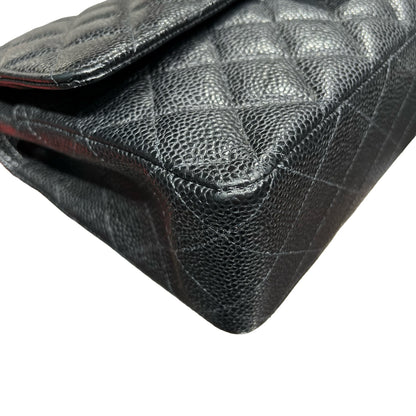 Used CHANEL Classic Flap Medium Shoulder Bag Black PHW