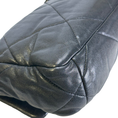 Used CHANEL Quilted Lambskin 19 Bag Shoulder Bag Black GHW