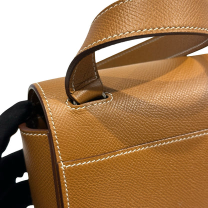 Used HERMES Epsom Della Cross body bag Gold Phw