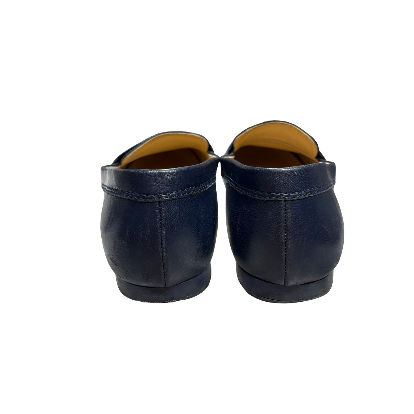 Used Chanel Loafers GHW Navy