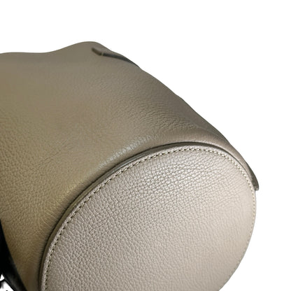 Used CELINE Grained Calfskin Big Bag Bucket Bucket Bag Taupe