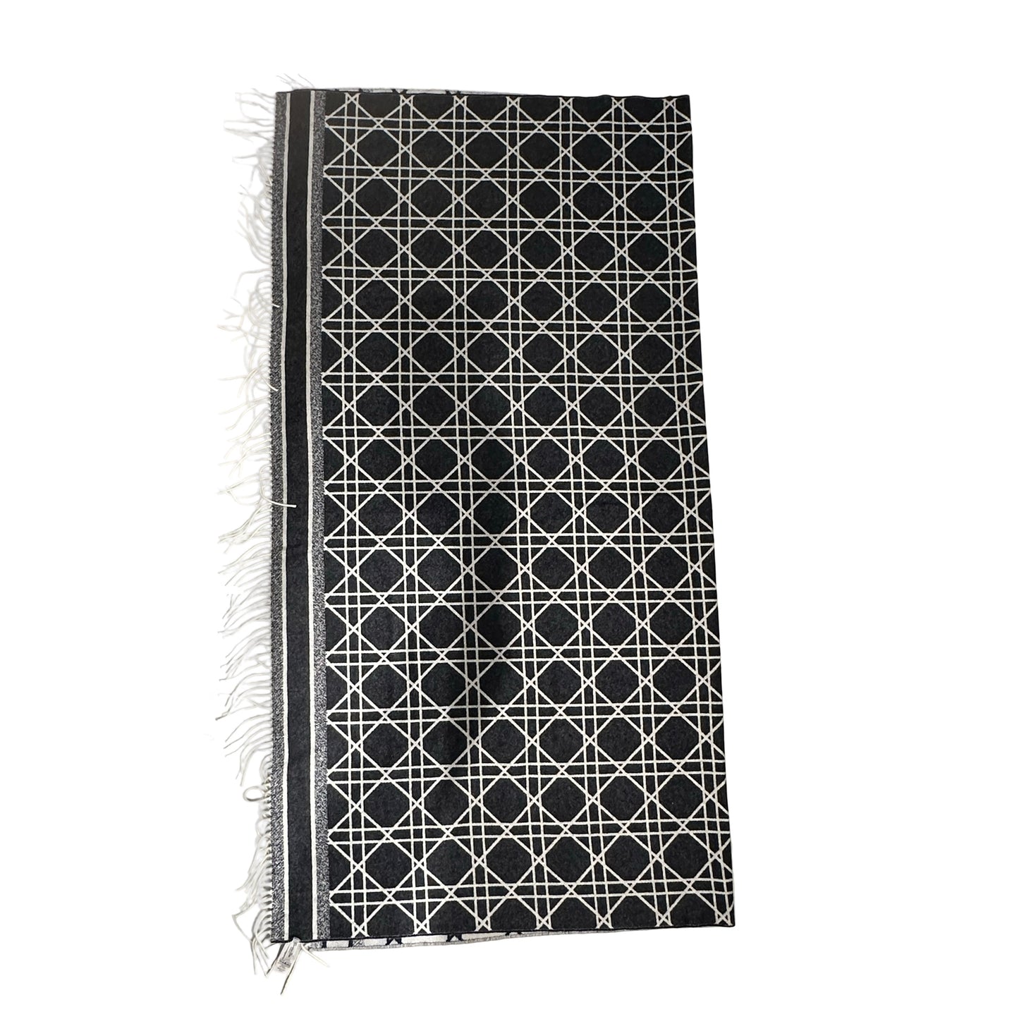 DIOR Cannage Cannage Scarf Black White