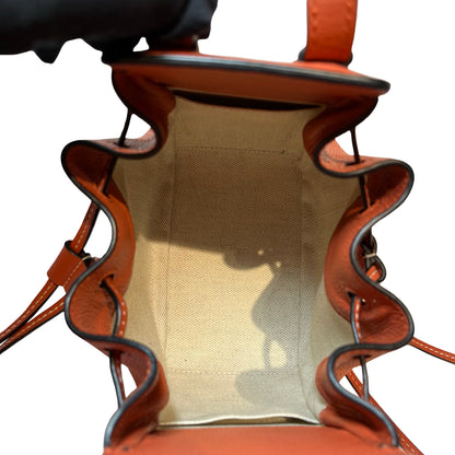 Used LOEWE Calfskin Leather Hammock mini Shoulder Bag Orange