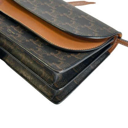 CELINE Macadam Triumph Cross Body Bag Brown