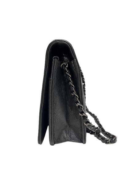 Chanel Lambskin Boy Bag Chain Shoulder Bag Black with Silver Hardware [3001708]