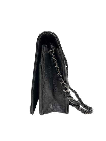 Chanel Lambskin Boy Bag Chain Shoulder Bag Black with Silver Hardware [3001708]