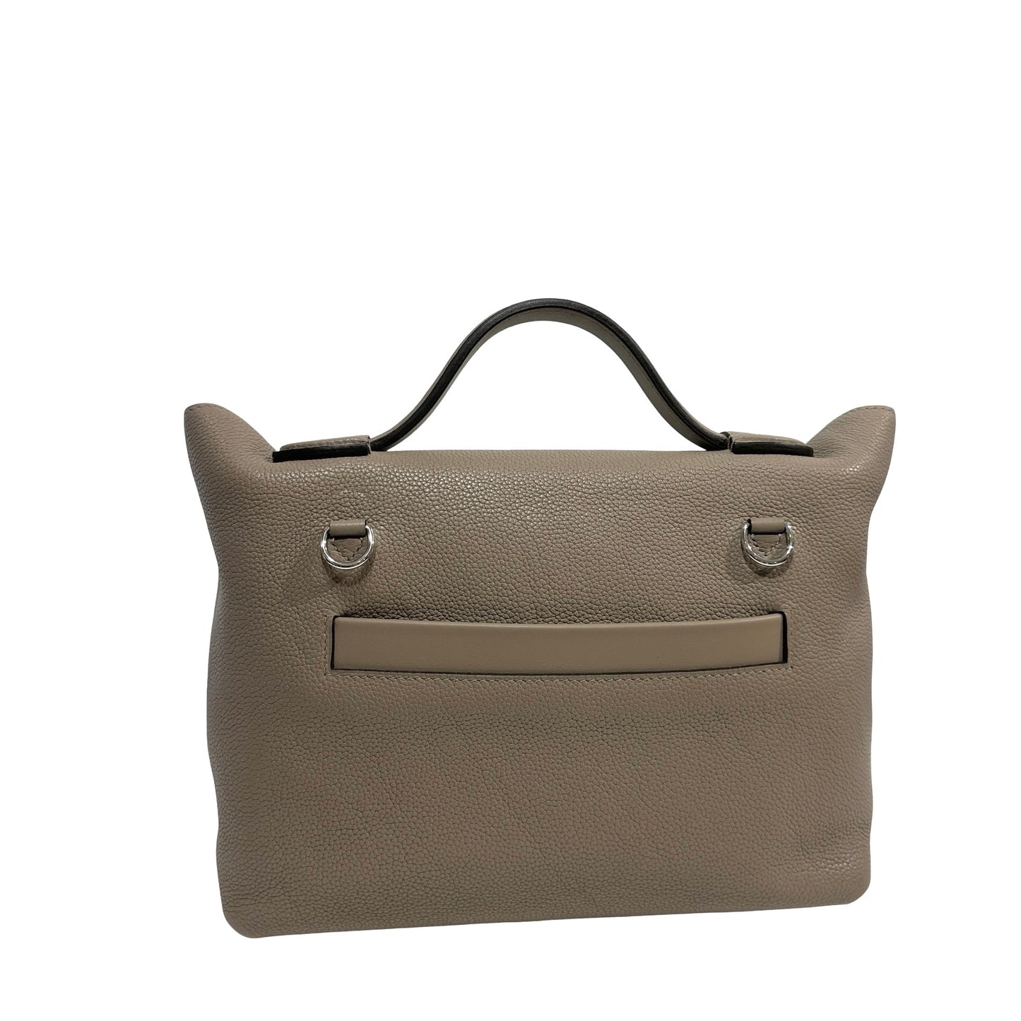 Used HERMES Taurillon Maurice Veau Swift 24/24 Handbag Gris Asphalte Gris