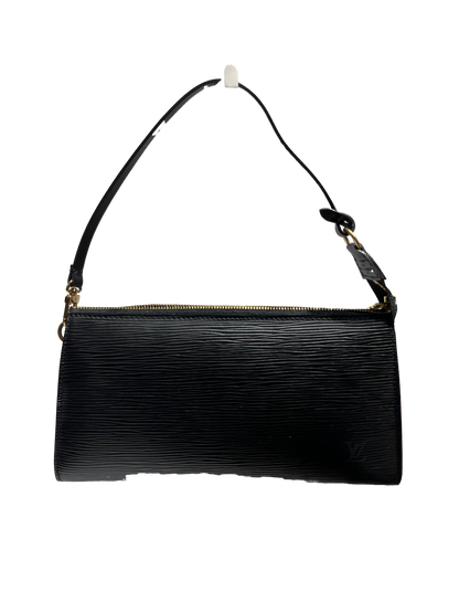Used Louis Vuitton Epi Leather Pochette Shoulder Bag Black GHW