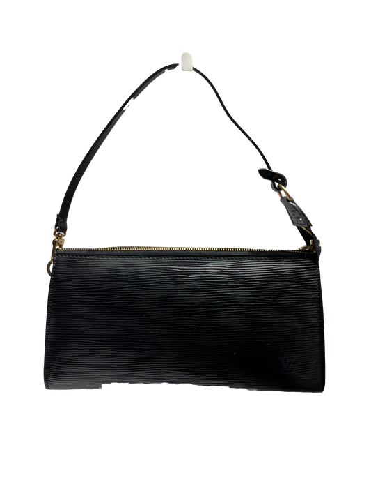 Used Louis Vuitton Epi Leather Pochette Shoulder Bag Black GHW